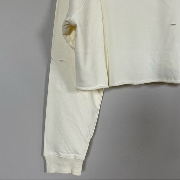 Blue B Collection Football Game Day Distressed Crop Sweater with Rhinestones - M - Picture 5 of 9